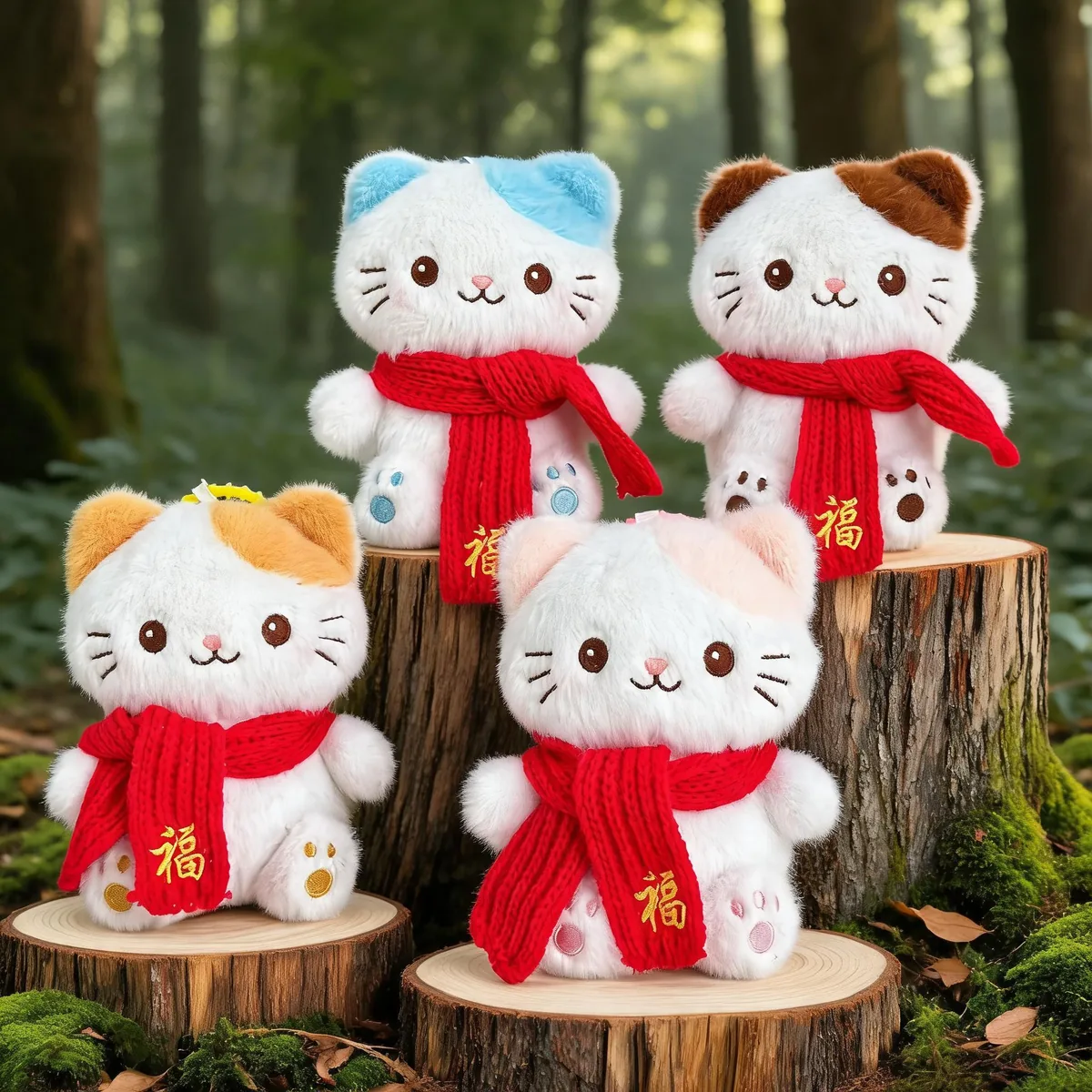 兴隆玩具A15446围巾小猫挂件（硅胶绳）1111毛绒产品，适合电玩城机台陈列