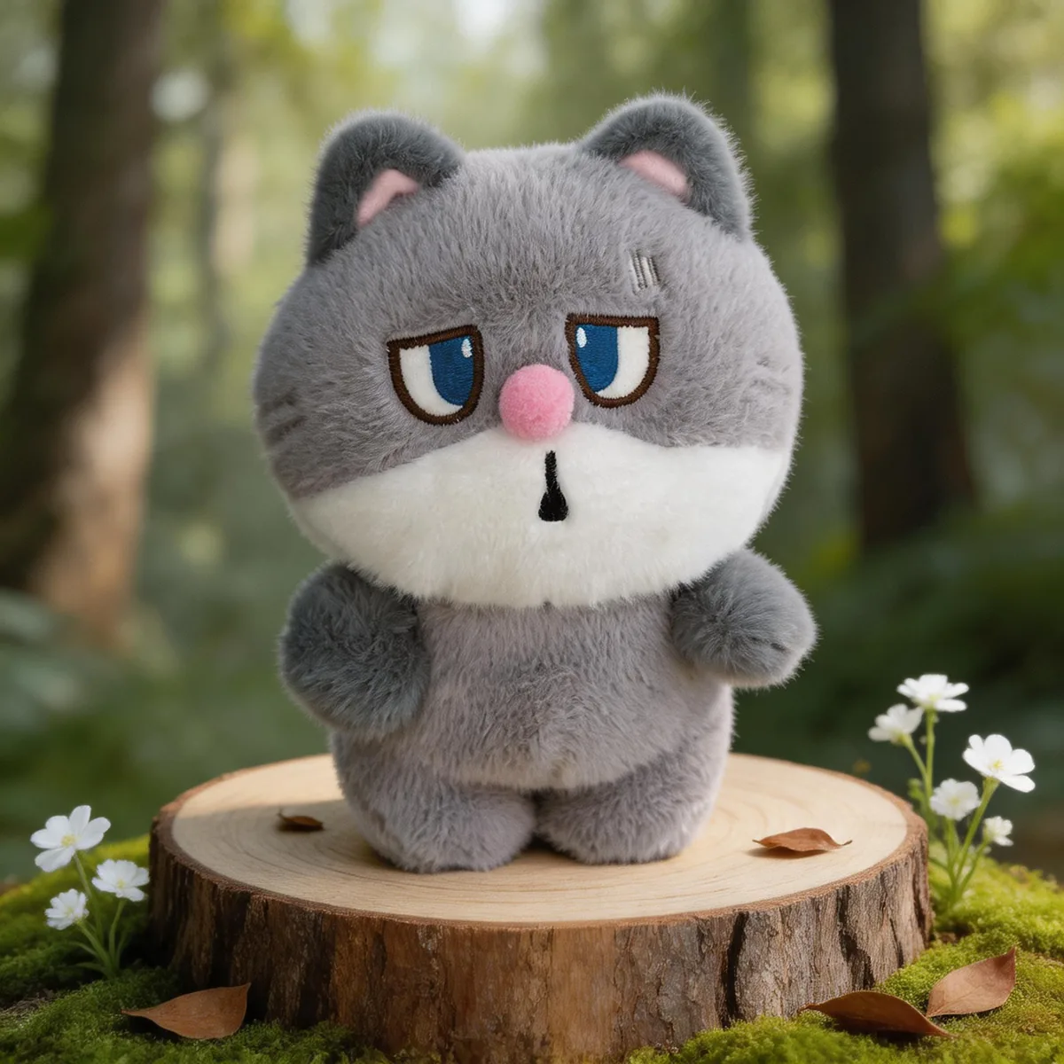 兴隆玩具Y1679蓝猫毛绒产品,适合电玩城机台陈列