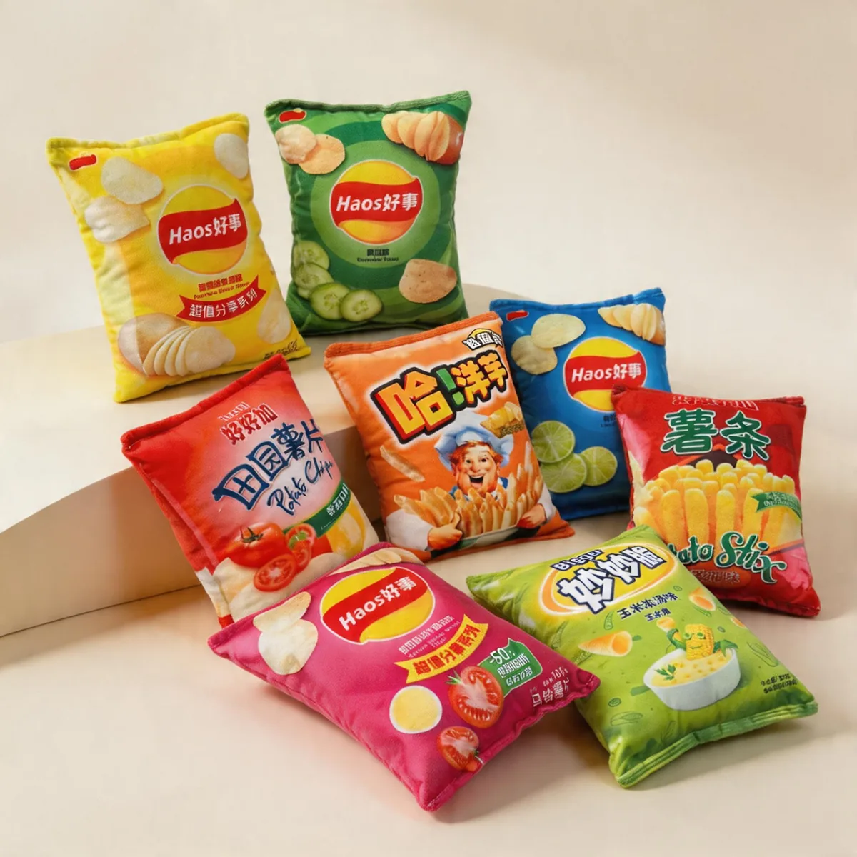 兴隆玩具Y1593零食组合毛绒产品,一台娃娃机只放一个系列,为什么比什么都放更吸引人?配图